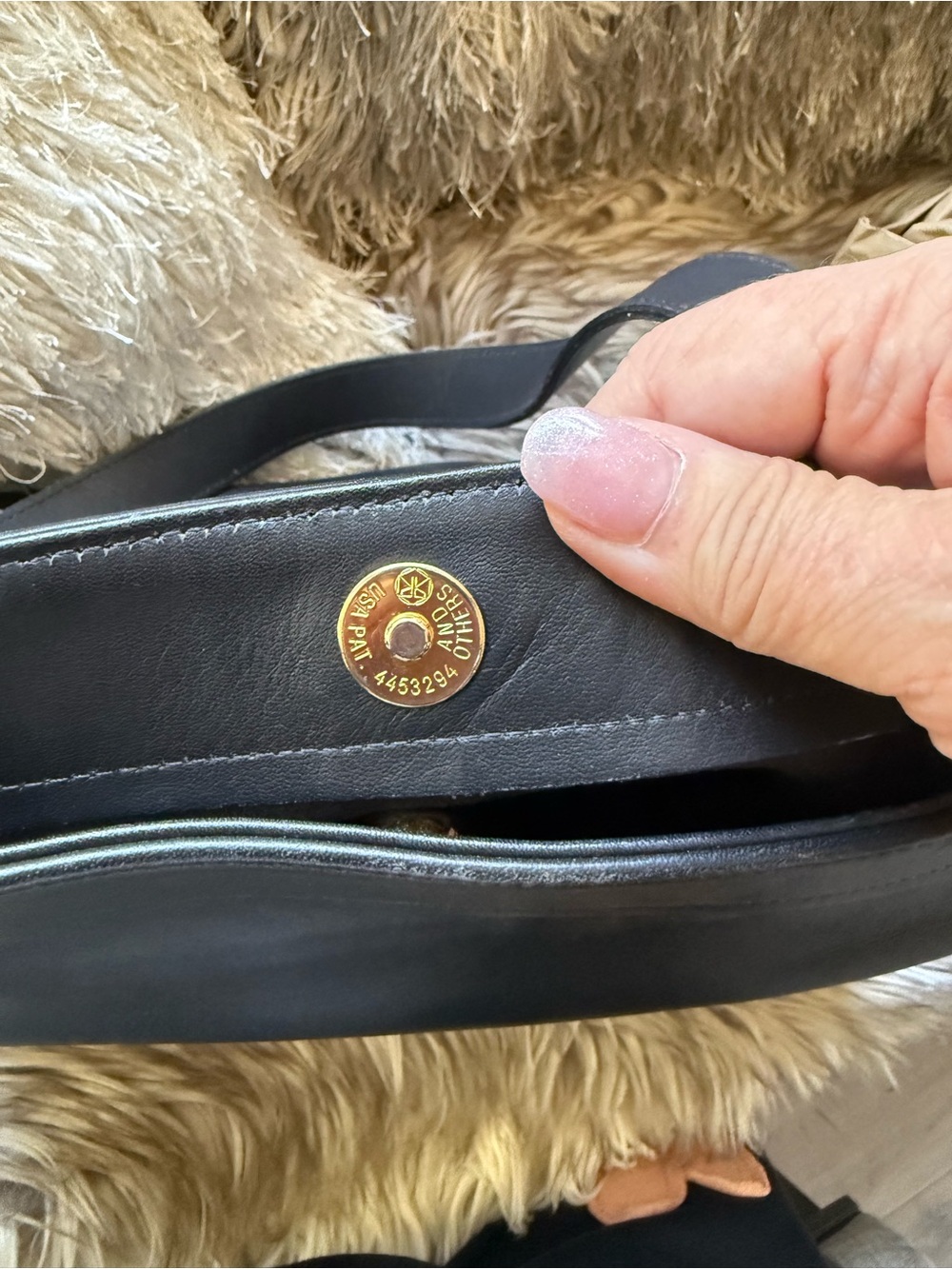 Gorgeous Coach Black Leather Shoulder Tote with Gold Hardware - Picture 9 of 9